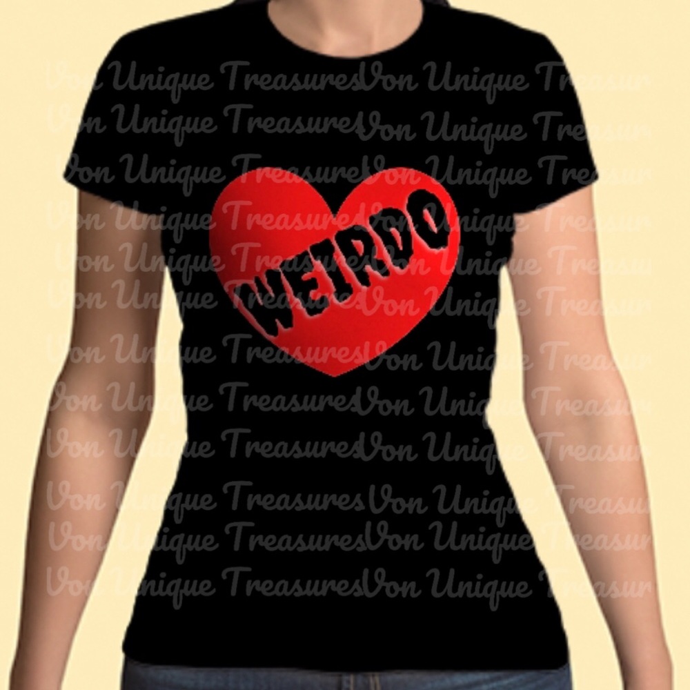PREORDER Red Heart Shape Weirdo Weird t-shirt top